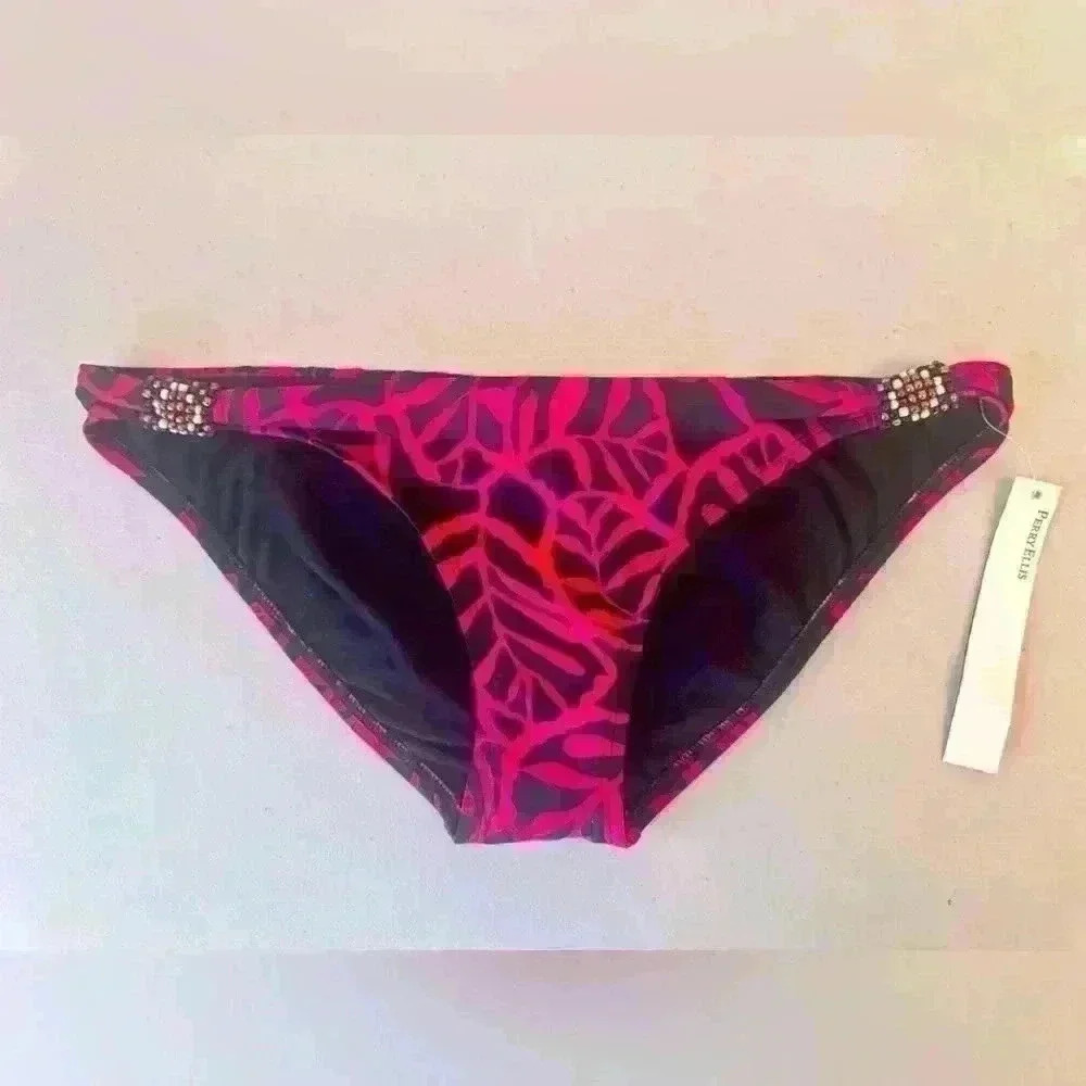 Woman’s swim Bikini Bathing Suit Bottom Only Perry Ellis Size Medium